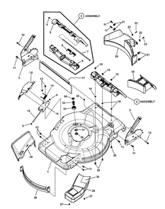 Deck Group Diagram and Parts List for 7800802-BTXP22675HW 2011 Briggs and Stratton Lawn Mower